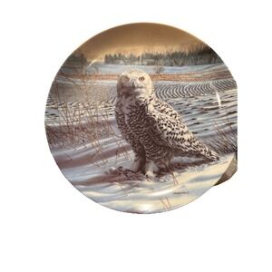 Knowles "The Snowy Owl" by Jim Beaudoin Plate 1989 Collector Plate 8.5"